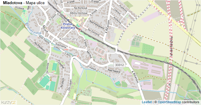 Mladotova - mapa ulice