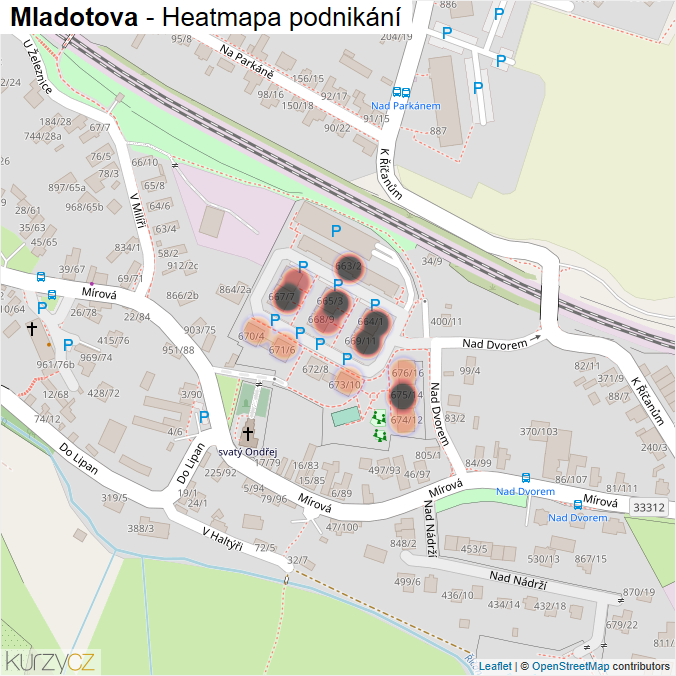 Mapa Mladotova - Firmy v ulici.