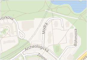 Modrého v obci Praha - mapa ulice