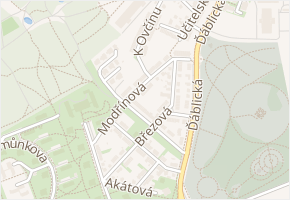 Modřínová v obci Praha 2 - mapa ulice