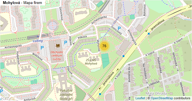 Mohylová - mapa firem