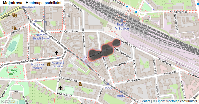 Mojmírova - mapa podnikání