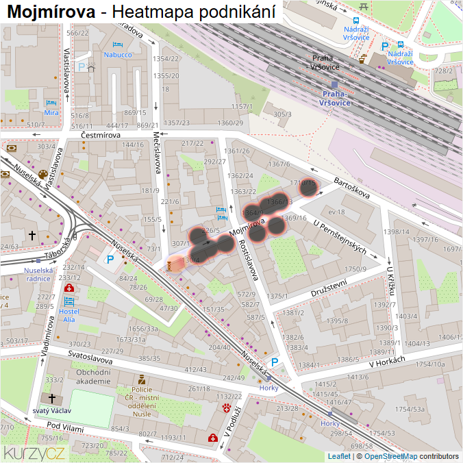 Mapa Mojmírova - Firmy v ulici.