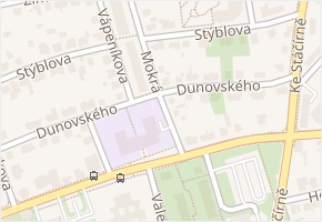 Mokrá v obci Praha 13 - mapa ulice