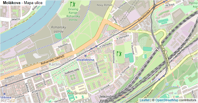 Molákova - mapa ulice
