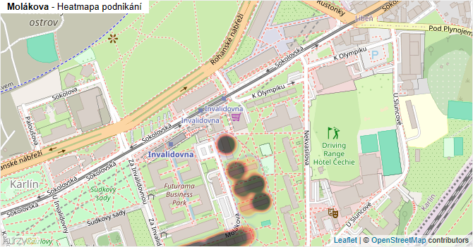 Molákova - mapa podnikání
