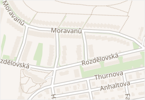 Moravanů v obci Praha 11 - mapa ulice