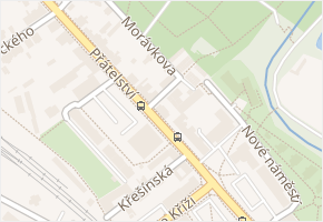 Morávkova v obci Praha - mapa ulice