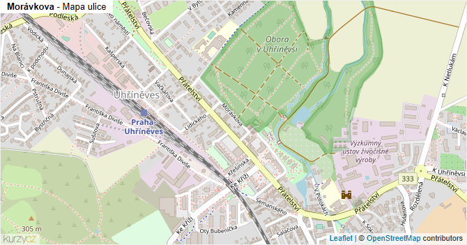 Morávkova - mapa ulice