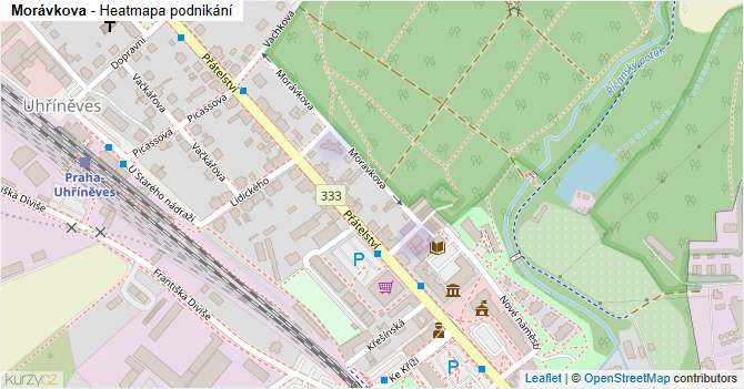Morávkova - mapa podnikání