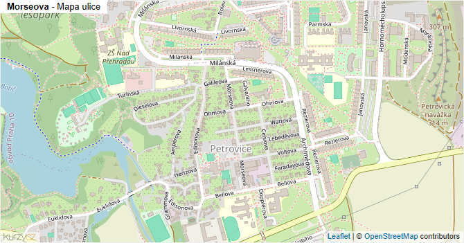 Morseova - mapa ulice