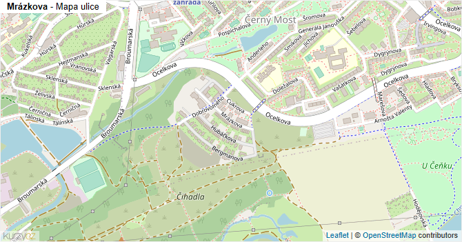 Mrázkova - mapa ulice