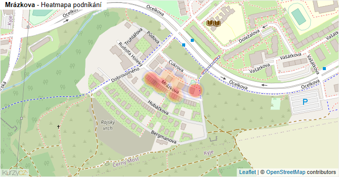 Mrázkova - mapa podnikání