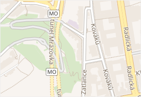 Mrázovka v obci Praha - mapa ulice