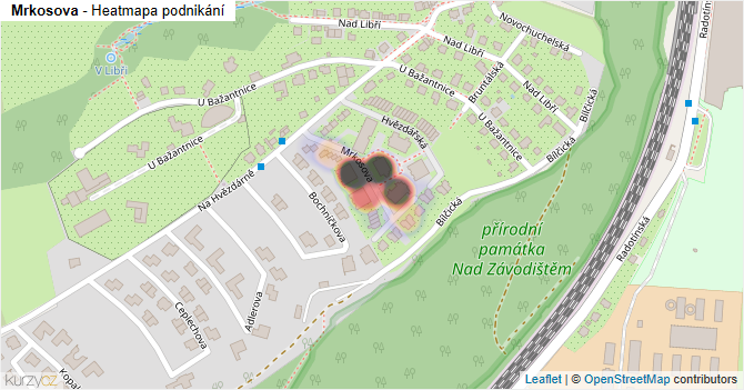 Mrkosova - mapa podnikání