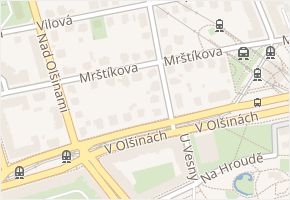 Mrštíkova v obci Praha - mapa ulice