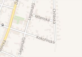 Mšenská v obci Praha 10 - mapa ulice