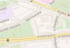 Murmanská v obci Praha - mapa ulice