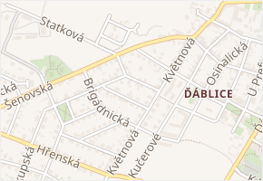 Myslivecká v obci Praha - mapa ulice