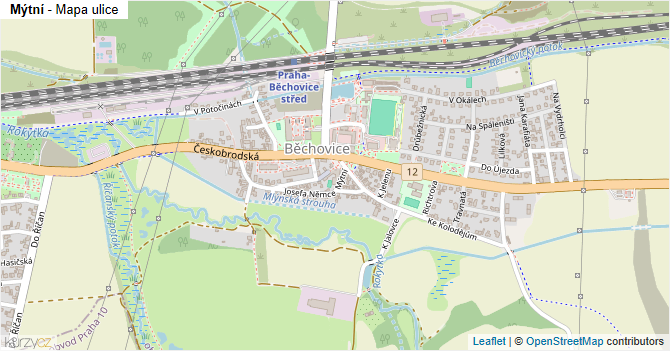 Mýtní - mapa ulice