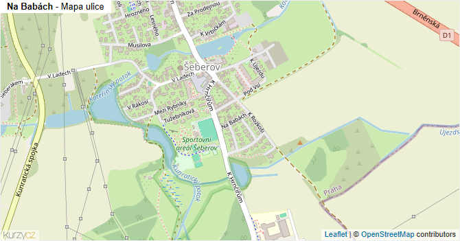 Na Babách - mapa ulice