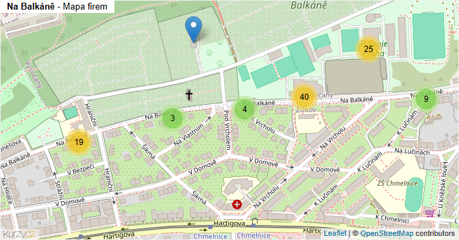 Na Balkáně - mapa firem