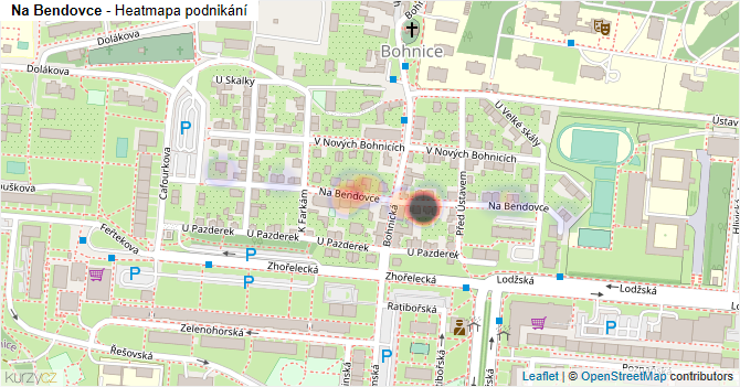 Na Bendovce - mapa podnikání