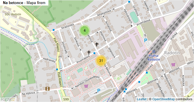 Na betonce - mapa firem