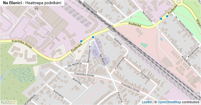 Na Blanici - mapa podnikání