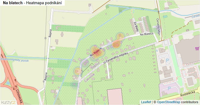 Na blatech - mapa podnikání