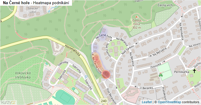 Na Černé hoře - mapa podnikání