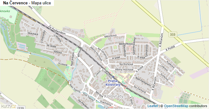 Na Července - mapa ulice