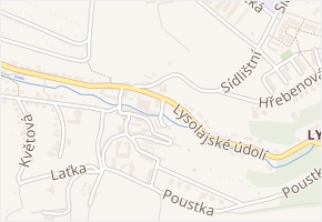 Na cestě v obci Praha - mapa ulice