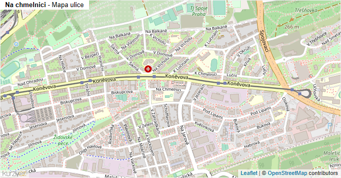 Na chmelnici - mapa ulice