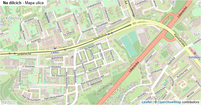 Na dílcích - mapa ulice