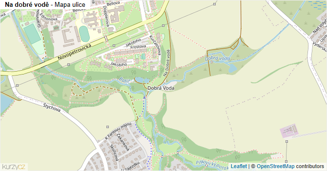 Na dobré vodě - mapa ulice