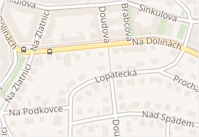 Na dolinách v obci Praha 5 - mapa ulice
