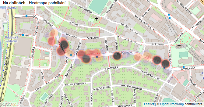 Na dolinách - mapa podnikání