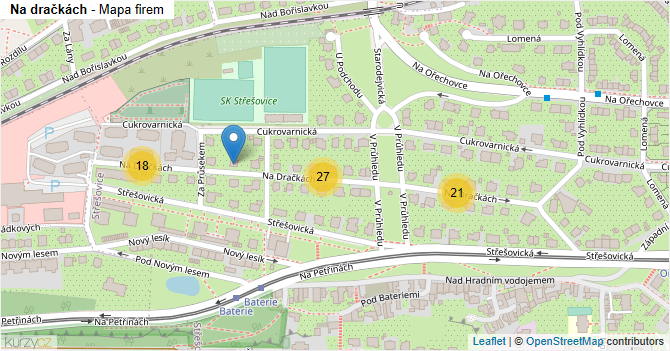 Na dračkách - mapa firem