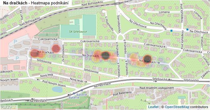 Na dračkách - mapa podnikání