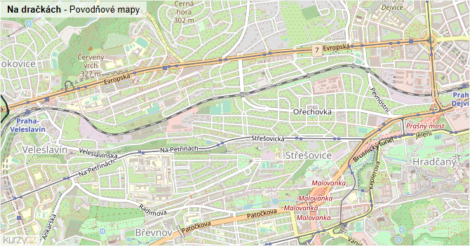 Na dračkách - záplavové mapy stoleté vody