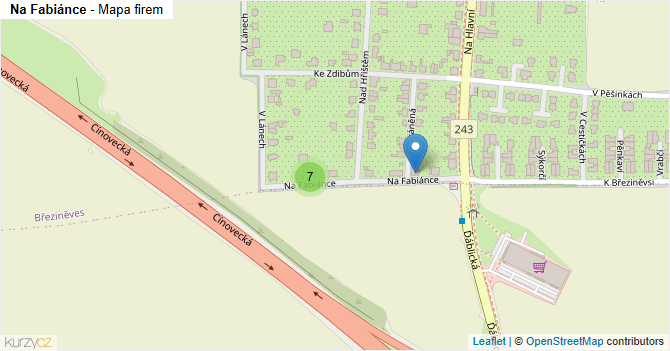 Na Fabiánce - mapa firem