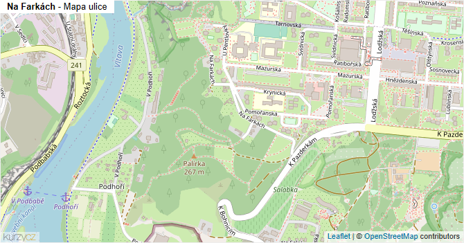 Na Farkách - mapa ulice