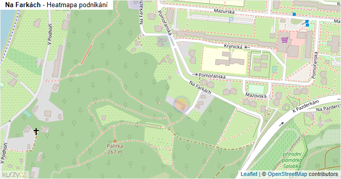 Na Farkách - mapa podnikání