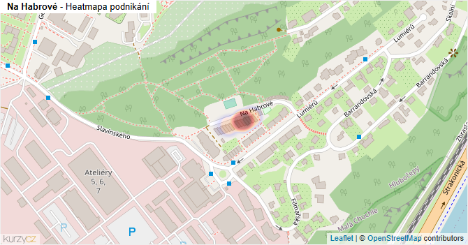 Na Habrové - mapa podnikání