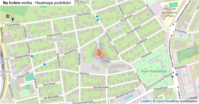 Na holém vrchu - mapa podnikání