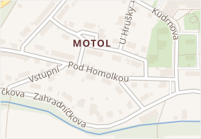 Na Homolce v obci Praha 20 - mapa ulice