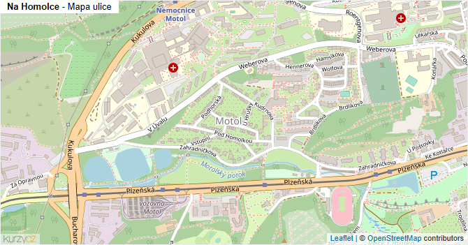 Na Homolce - mapa ulice
