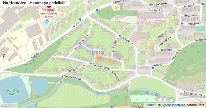 Na Homolce - mapa podnikání