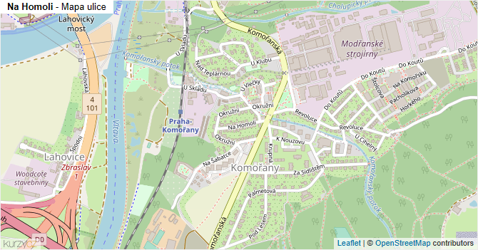 Na Homoli - mapa ulice